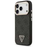 Guess 4G Triangle Logo MagSafe Case for iPhone 17 Pro - Black and Gold