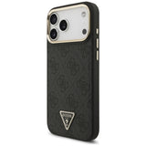 Guess 4G Triangle Logo MagSafe Case for iPhone 17 Pro Max - Black and Gold