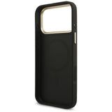 Guess 4G Triangle Logo MagSafe Case for iPhone 17 Pro Max - Black and Gold