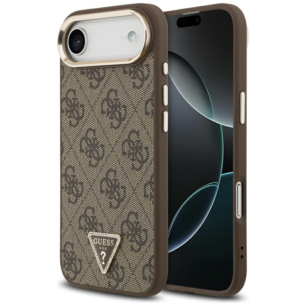 Guess 4G Triangle Logo MagSafe Case til iPhone Air Brunt - Guld