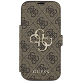 Guess Book 4G Metal Logo Case for iPhone 17 Pro - Brown