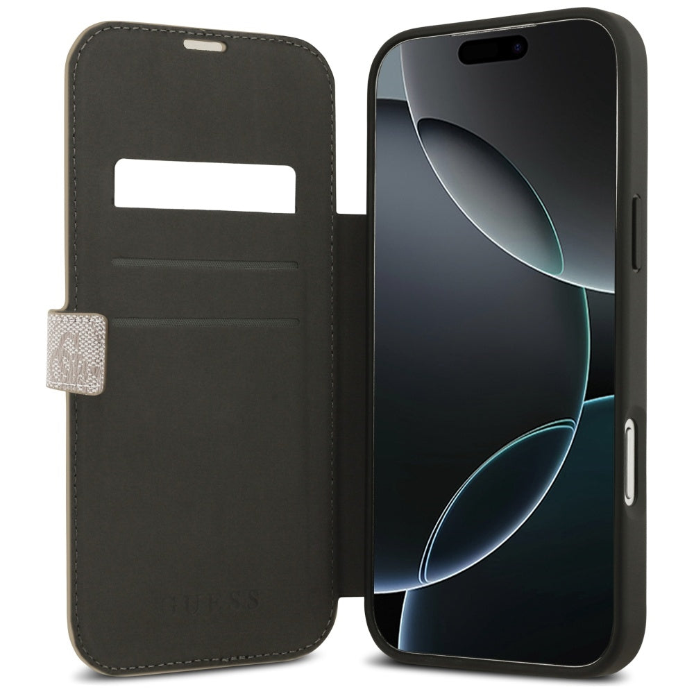 Guess Book 4G Metal Logo Case for iPhone 17 Pro Max - Pink