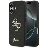 Guess Fixed Glitter Big 4G case til iPhone 17 - sort