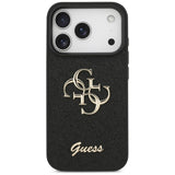 Guess Fixed Glitter Big 4G case til iPhone 17 Pro - sort