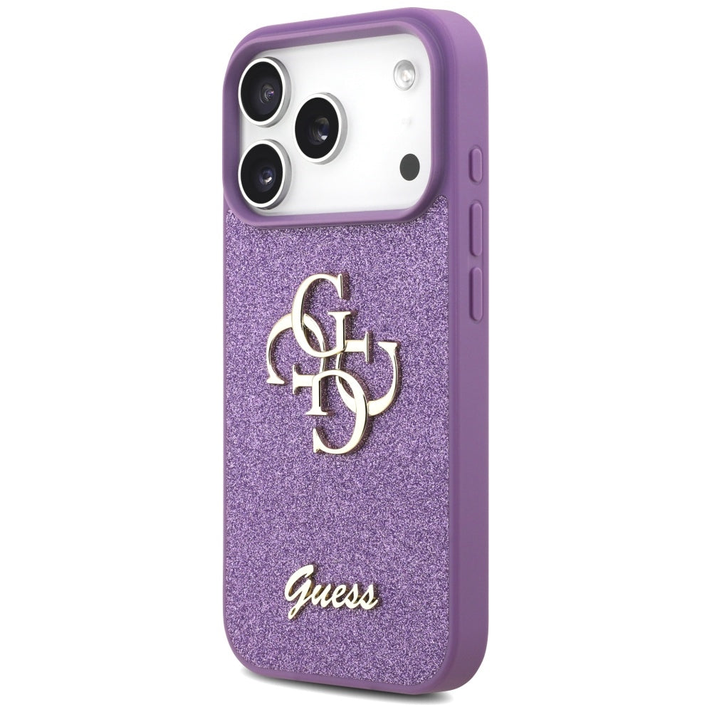 Guess Fixed Glitter Big 4G case for iPhone 17 Pro - purple