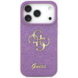 Guess Fixed Glitter Big 4G case for iPhone 17 Pro - purple