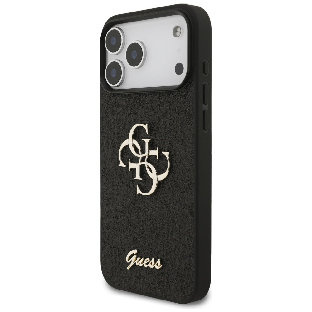 Guess Fixed Glitter Big 4G case for iPhone 17 Pro Max - black