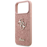Guess Fixed Glitter Big 4G Case for iPhone 17 Pro Max - Pink