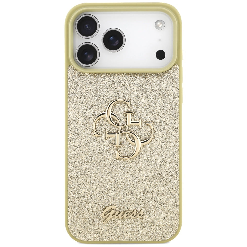 Guess Fixed Glitter Big 4G case for iPhone 17 Pro Max - gold