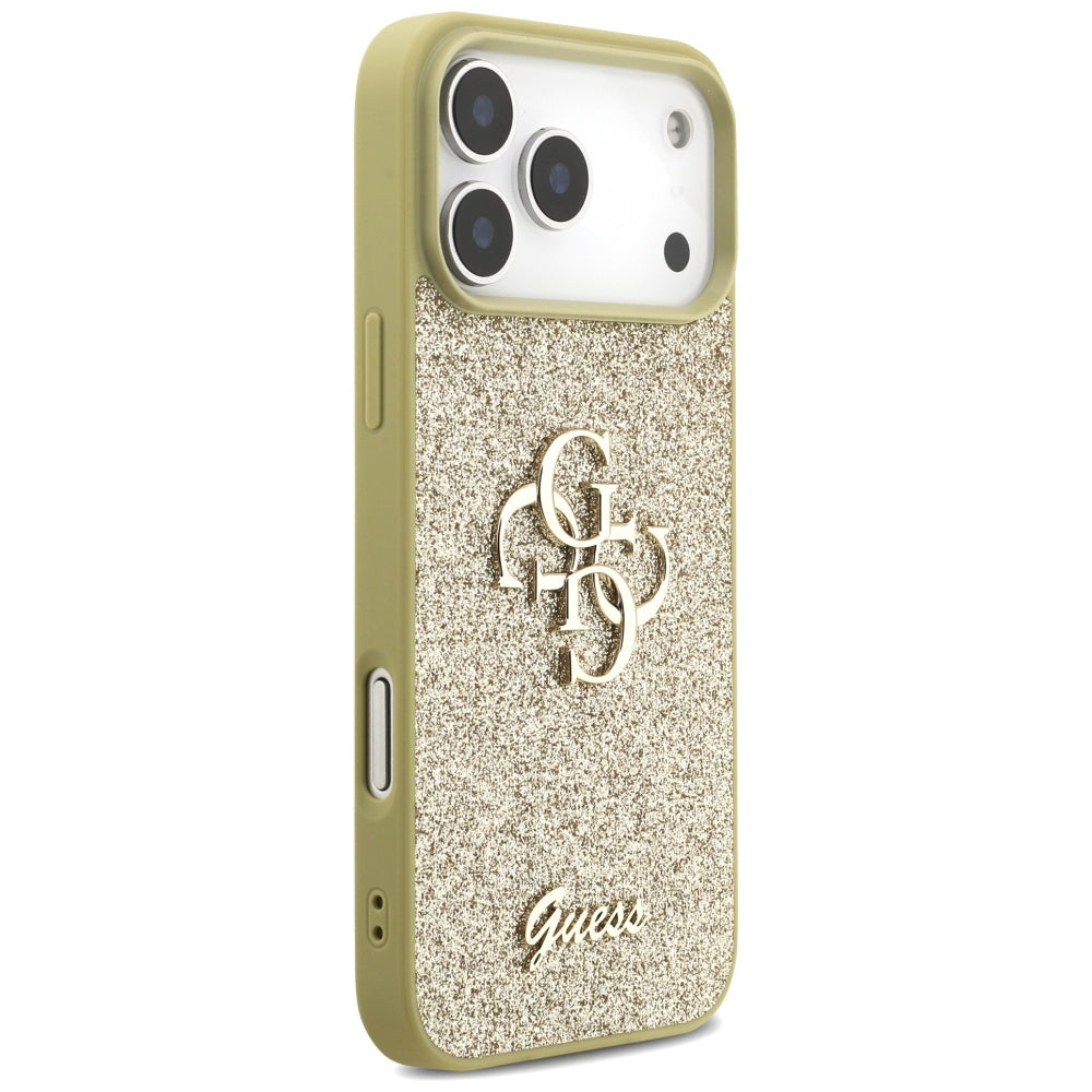 Guess Fixed Glitter Big 4G case for iPhone 17 Pro Max - gold
