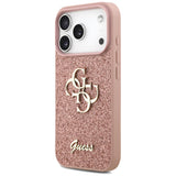 Guess Fixed Glitter Big 4G Case for iPhone 17 Pro - Pink