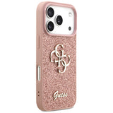 Guess Fixed Glitter Big 4G Case for iPhone 17 Pro - Pink