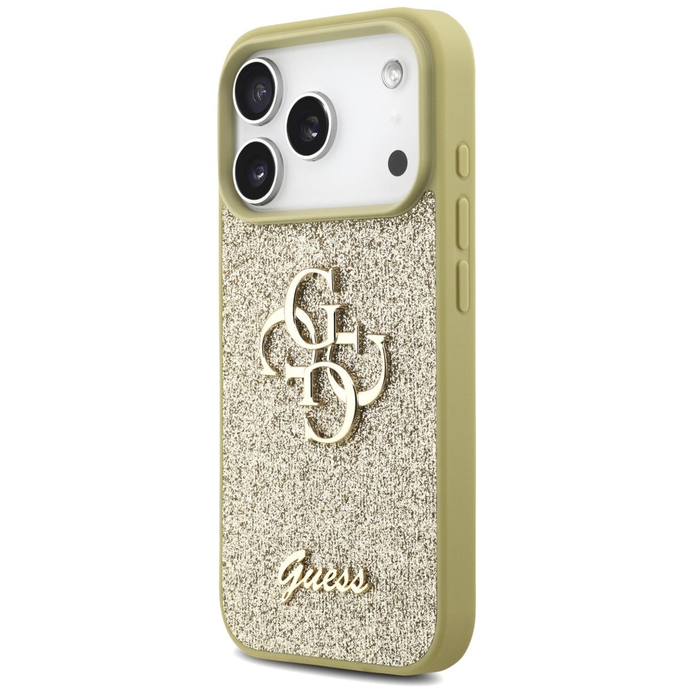 Guess Fixed Glitter Big 4G case for iPhone 17 Pro - gold