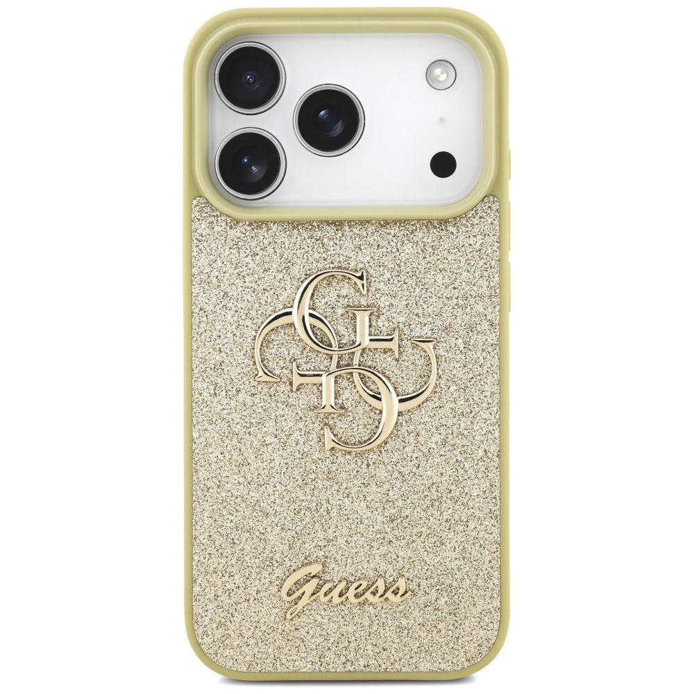Guess Fixed Glitter Big 4G case for iPhone 17 Pro - gold