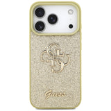 Guess Fixed Glitter Big 4G case for iPhone 17 Pro - gold