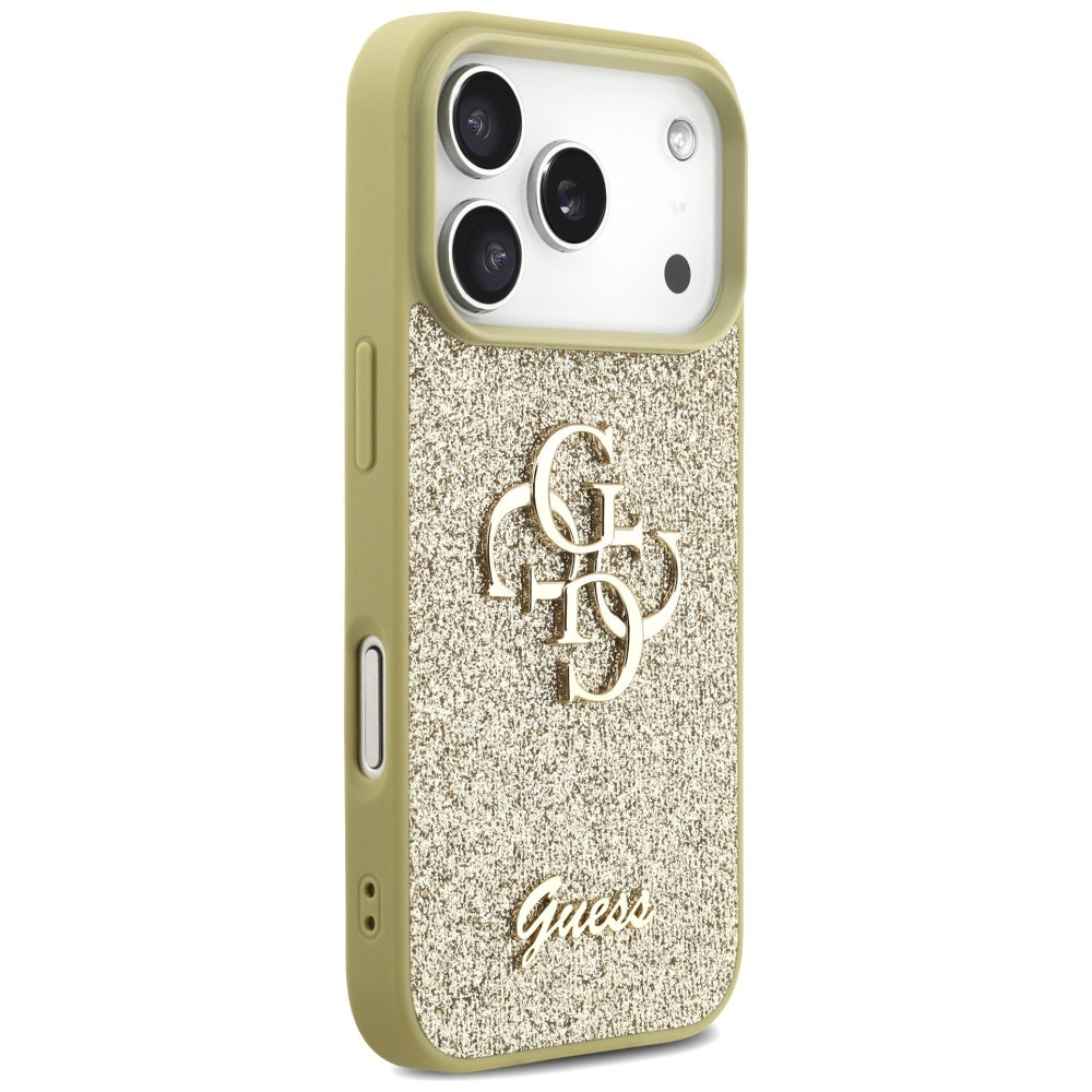 Guess Fixed Glitter Big 4G case for iPhone 17 Pro - gold