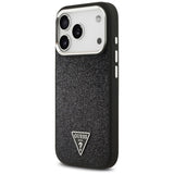 Guess Glitter Triangle Logo MagSafe Case til iPhone 17 Pro - sort