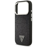 Guess Glitter Triangle Logo MagSafe Case til iPhone 17 Pro - sort