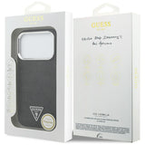 Guess Glitter Triangle Logo MagSafe Case til iPhone 17 Pro - sort