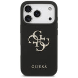 Guess Grained Big 4G & Classic Logo case for iPhone 17 Pro - black
