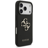 Guess Grained Big 4G & Classic Logo case for iPhone 17 Pro - black