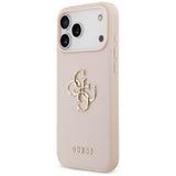 Guess Grained Big 4G & Classic Logo Case for iPhone 17 Pro Max - Pink