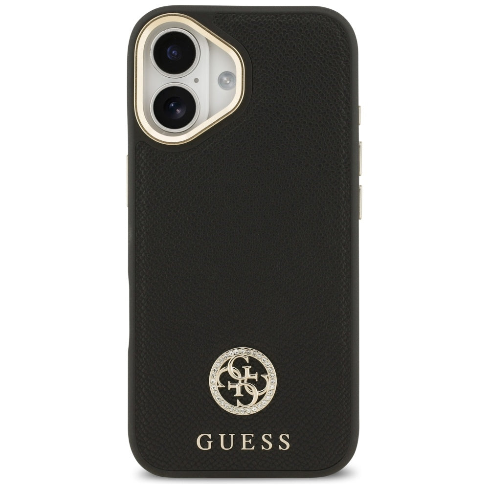Guess Grained Strass Logo MagSafe case for iPhone 17 - black