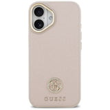 Guess Grained Strass Logo MagSafe-fodral til iPhone 17 - pink