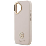 Guess Grained Strass Logo MagSafe-fodral til iPhone 17 - pink