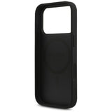 Guess Leather 4G Triangle Strass MagSafe Case for iPhone 17 Pro - Black