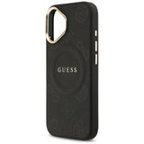Guess Peony Hot Stamp MagSafe Case for iPhone 17 - Black