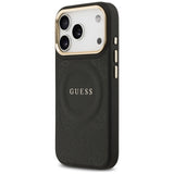 Guess Peony Hot Stamp MagSafe Case for iPhone 17 Pro - Black