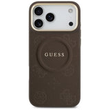 Guess Peony Hot Stamp MagSafe Case for iPhone 17 Pro Max - Brown