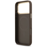 Guess Peony Hot Stamp MagSafe Case for iPhone 17 Pro Max - Brown