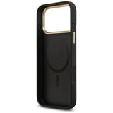 Guess Peony Hot Stamp MagSafe Case for iPhone 17 Pro Max - Black