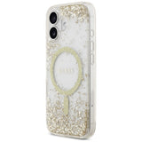 Guess Resin Bottom Glitter MagSafe case for iPhone 17 - gold