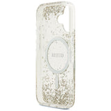 Guess Resin Bottom Glitter MagSafe case for iPhone 17 - gold