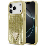 Guess Rhinestone Triangle Logo iPhone 17 Pro Case - Gold