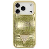 Guess Rhinestone Triangle Logo iPhone 17 Pro Case - Gold