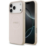 Guess Saffiano Classic Logo MagSafe Case for iPhone 17 Pro Max - Pink