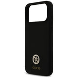 Guess Silicone Logo Strass 4G MagSafe Case til iPhone 17 Pro Max - sort