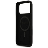 Guess Silicone Logo Strass 4G MagSafe Case til iPhone 17 Pro Max - sort