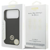 Guess Silicone Logo Strass 4G MagSafe Case til iPhone 17 Pro Max - sort