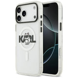 Karl Lagerfeld IML Choupette Sketch Logo MagSafe Case for iPhone 17 Pro Max - Clear