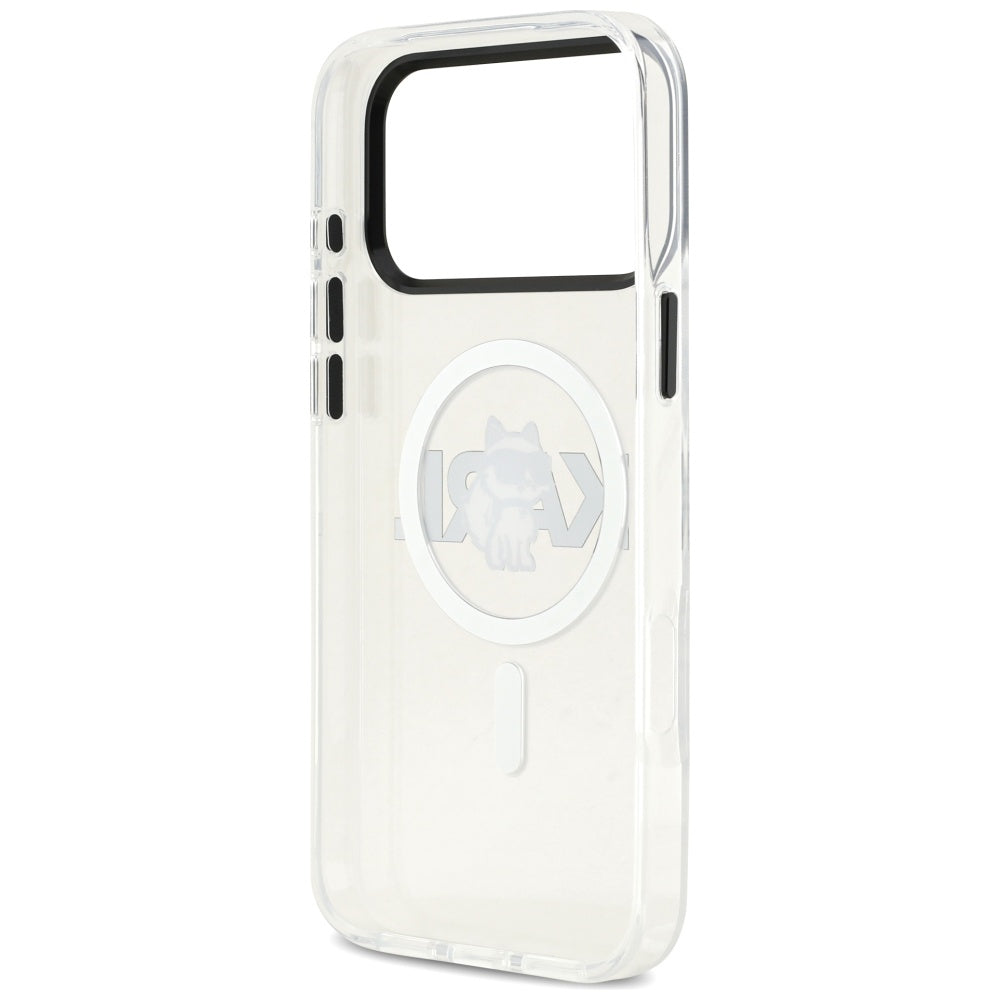 Karl Lagerfeld IML Choupette Sketch Logo MagSafe Case for iPhone 17 Pro Max - Clear