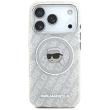 Karl Lagerfeld IML Karl Head Logo MagSafe Case til iPhone 17 Pro Max - Grå
