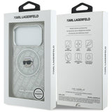 Karl Lagerfeld IML Karl Head Logo MagSafe Case til iPhone 17 Pro - Grå