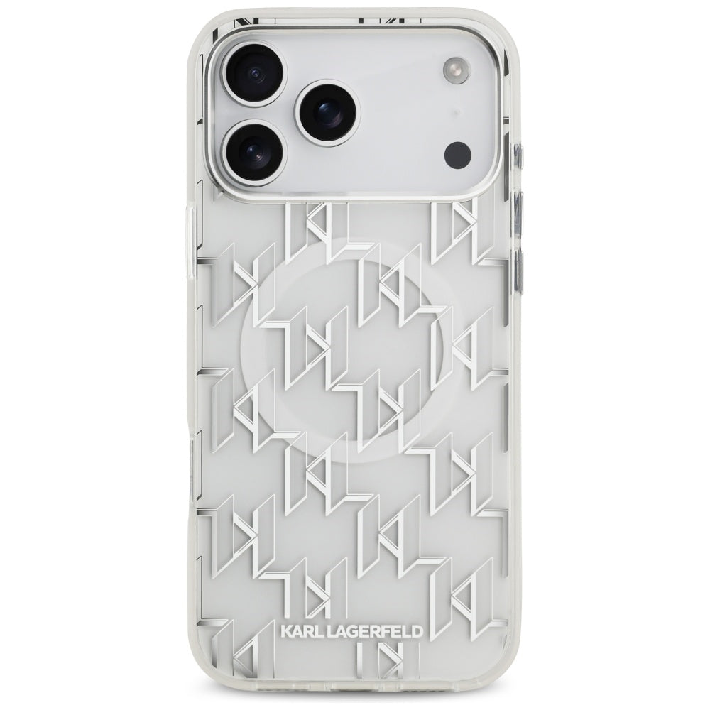 Karl Lagerfeld IML KL Monogram MagSafe Case for iPhone 17 Pro Max - White