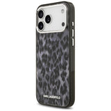Karl Lagerfeld IML Leopard Pattern MagSafe Case for iPhone 17 Pro Max - Black