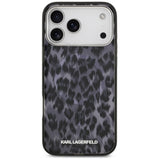 Karl Lagerfeld IML Leopard Pattern MagSafe Case for iPhone 17 Pro Max - Black
